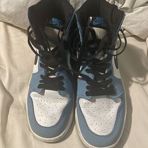 Nike High-Top Sneakers in Black, Blue, and White